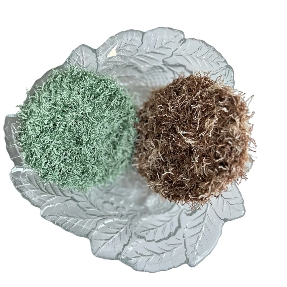 Hand Crafted Colorful Earth Tones Reusable Polyester Crocheted Scrubbing Pads